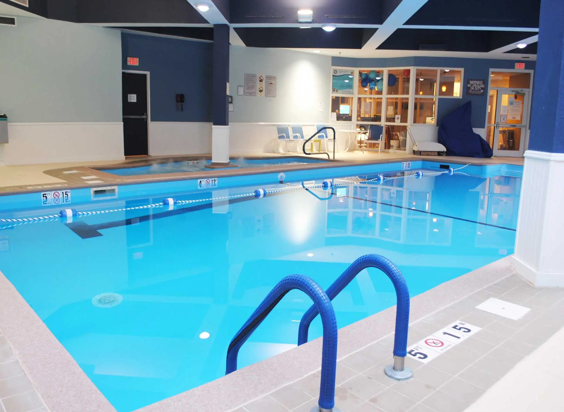 Heated saltwater pool-spa at Somerset Swim and Fitness in Nashua, NH.